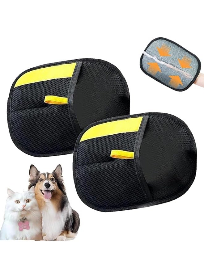 2pcs Double Sided Pet Grooming Gloves Hair Removal Tools Reusable Dog & Cat Hair Remover Glove effective hair removal multifunctional Static Removal Cleaning, Hair Removal, Grooming Gloves - Image 1